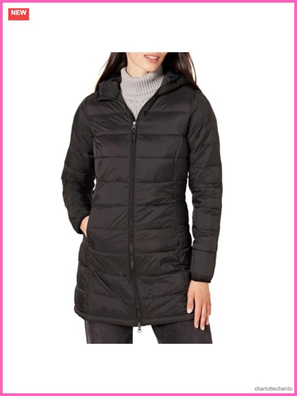 Lightweight Water-Resistant Packable Hooded Puffer Coat Women's Quilted Winter